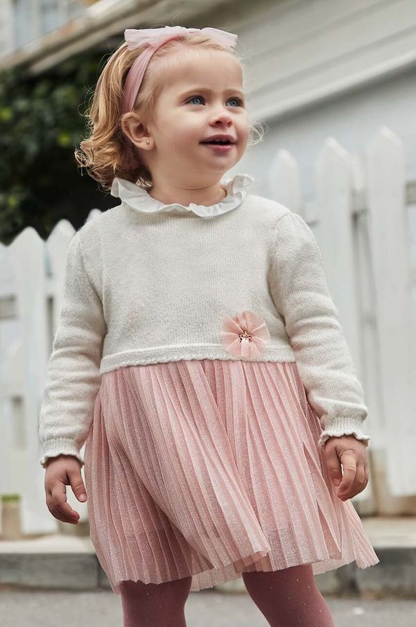 Mayoral Otroška obleka Mayoral roza barva, 2906