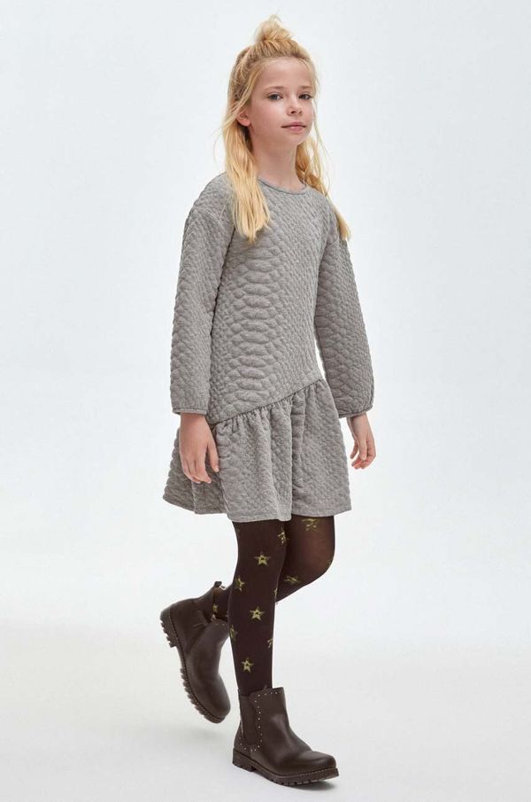 Mayoral Otroška obleka Mayoral siva barva