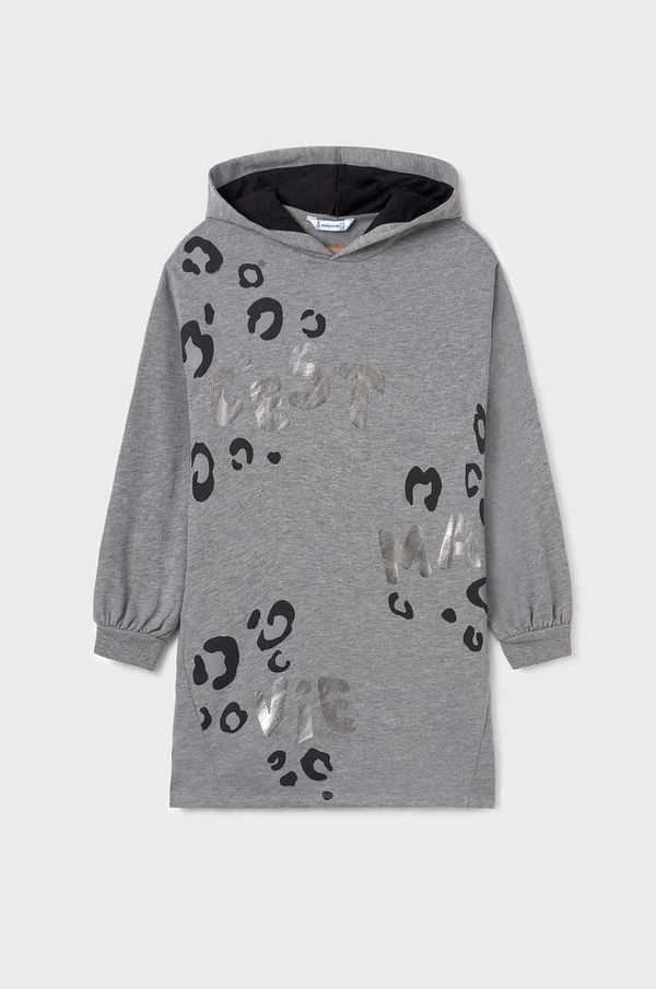 Mayoral Otroška obleka Mayoral siva barva