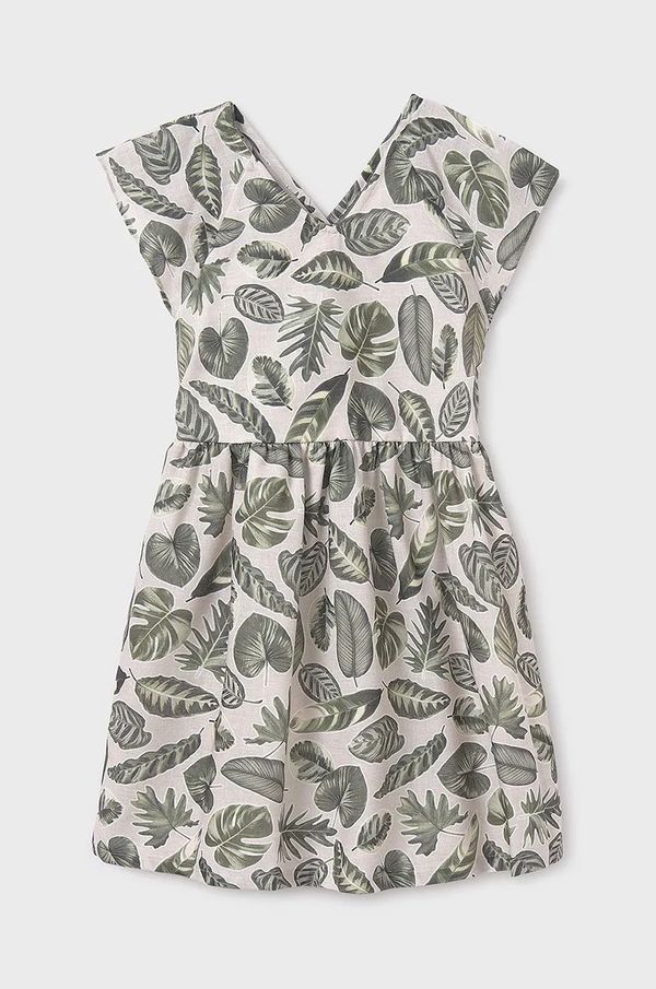 Mayoral Otroška obleka Mayoral zelena barva, 6991