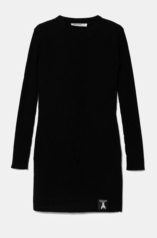 Patrizia Pepe Otroška obleka Patrizia Pepe K9G3 črna barva, 7A0528