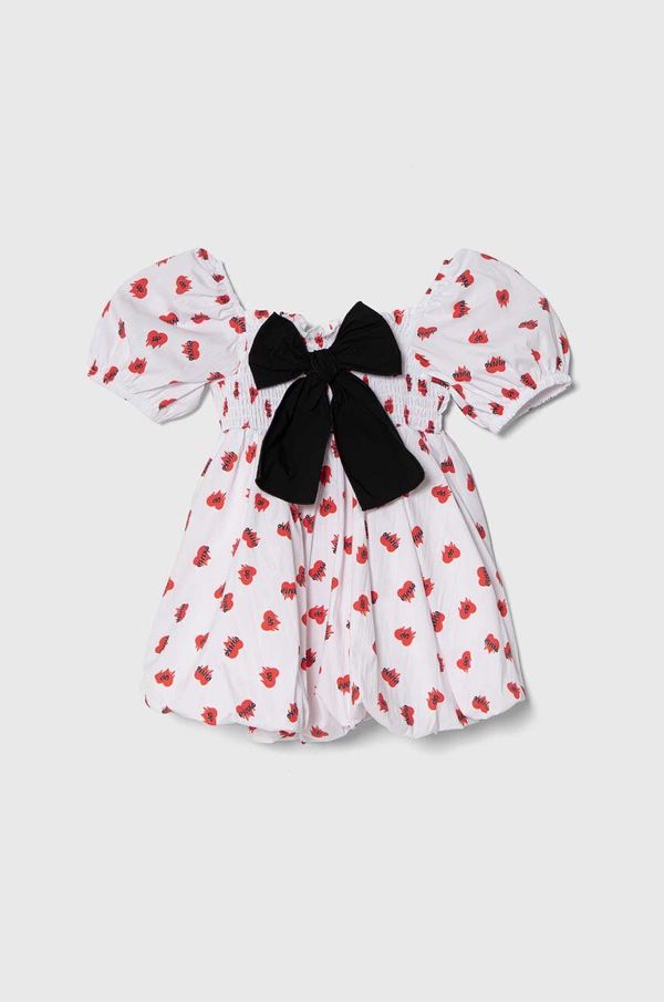 Pinko Up Otroška obleka Pinko Up bela barva