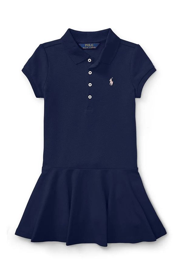 Polo Ralph Lauren Otroška obleka Polo Ralph Lauren mornarsko modra barva, 312624740001