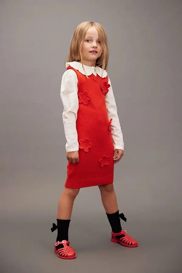 Mini Rodini Otroška obleka z bombažem Mini Rodini
