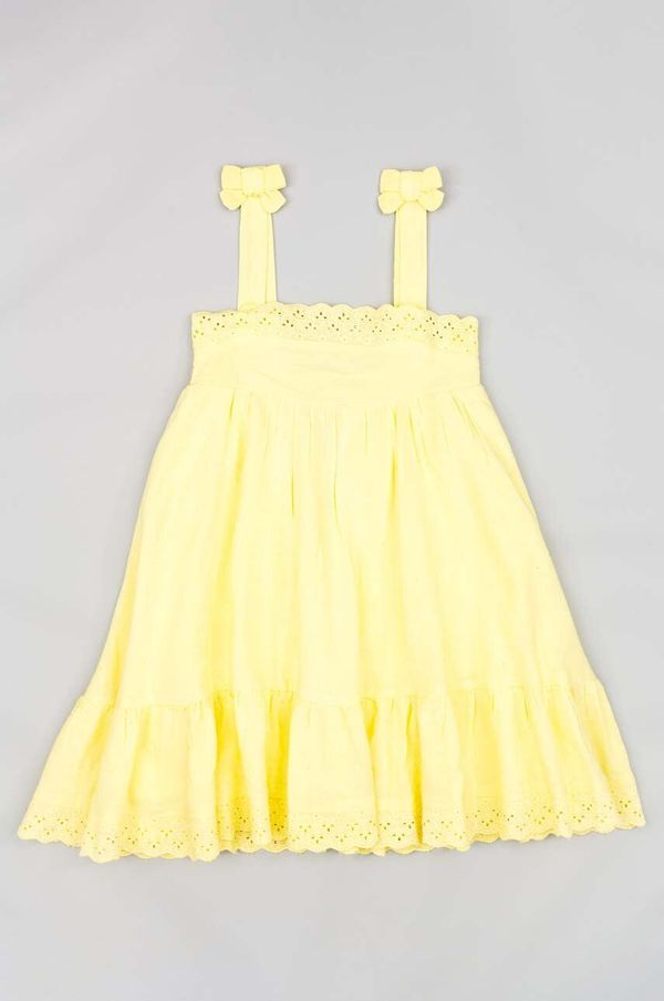 Zippy Otroška obleka zippy rumena barva