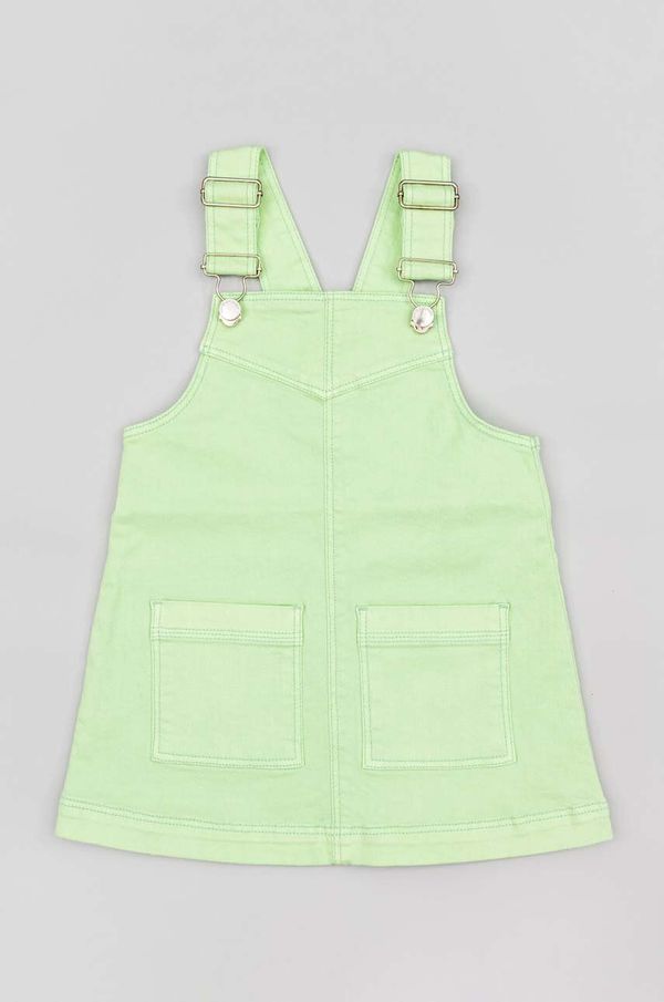 Zippy Otroška obleka zippy zelena barva