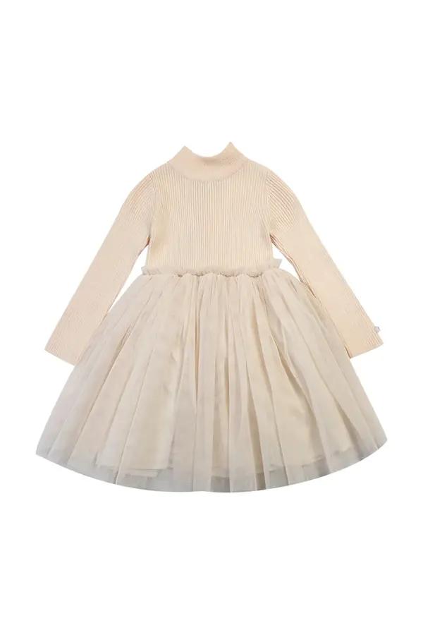 Donsje Otroška oblekica z volno Donsje Lotus Dress