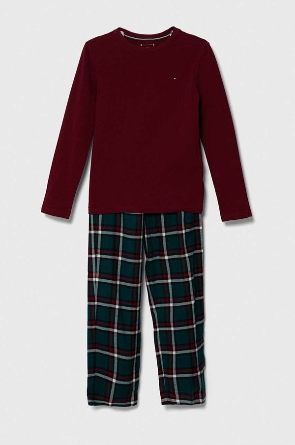 Tommy Hilfiger Otroška pižama Tommy Hilfiger rdeča barva