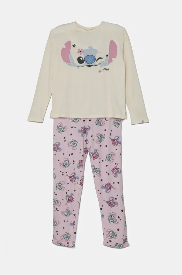 United Colors of Benetton Otroška pižama United Colors of Benetton bež barva, 3Y5E0P08E