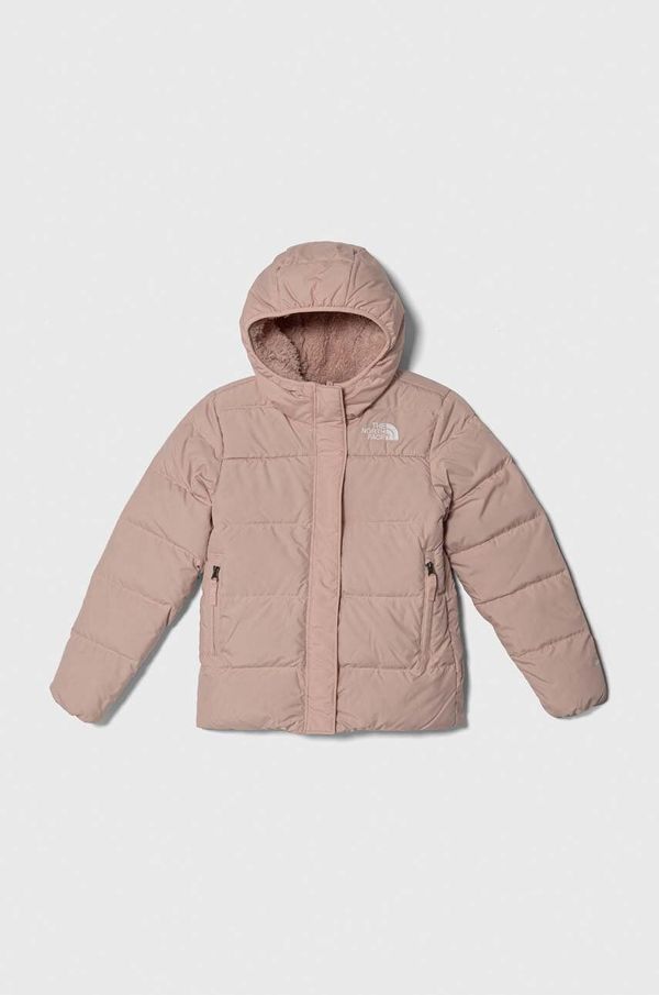 The North Face Otroška puhovka The North Face G NORTH DOWN FLEECE LINED PARKA roza barva