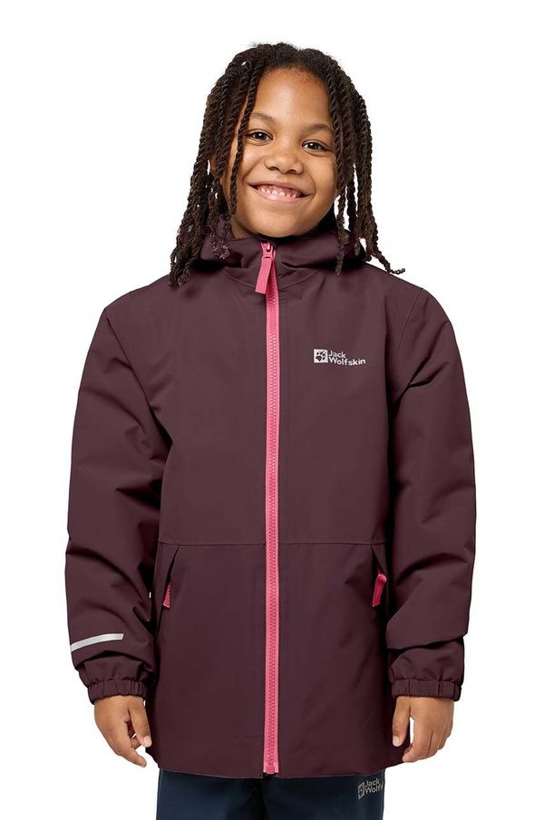 Jack Wolfskin Otroška smučarska jakna Jack Wolfskin bordo barva, 1607982