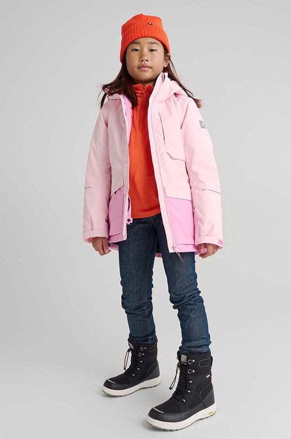 Reima Otroška smučarska jakna Reima Hepola roza barva