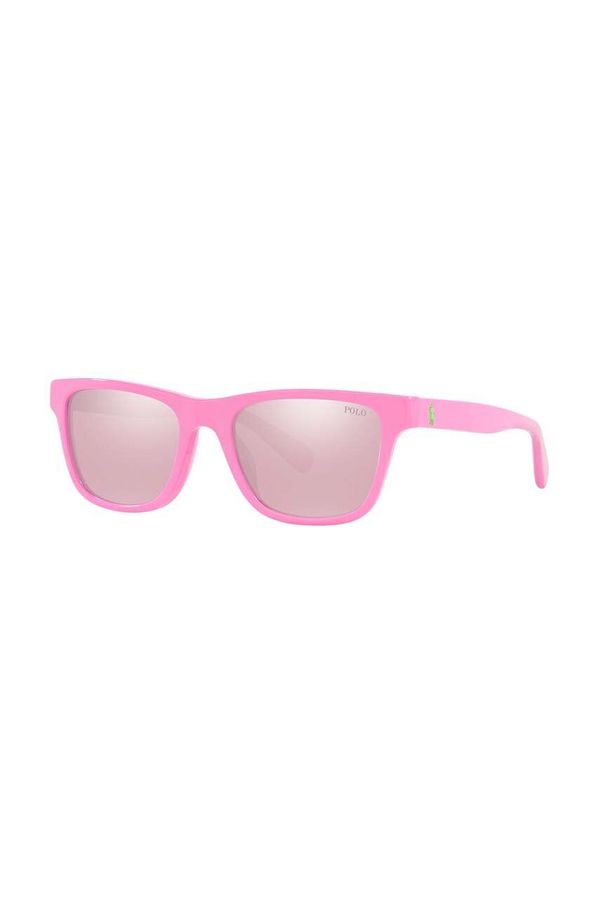 Polo Ralph Lauren Otroška sončna očala Polo Ralph Lauren roza barva, 0PP9504U