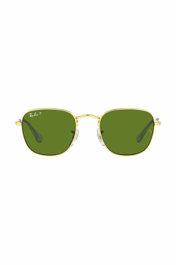 Ray-Ban Otroška sončna očala Ray-Ban Frank Kids zelena barva, 0RJ9557S-Polarized