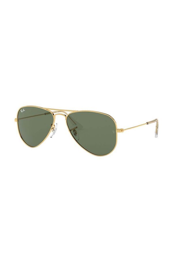 Ray-Ban Otroška sončna očala Ray-Ban Junior Aviator zelena barva, 0RJ9506S