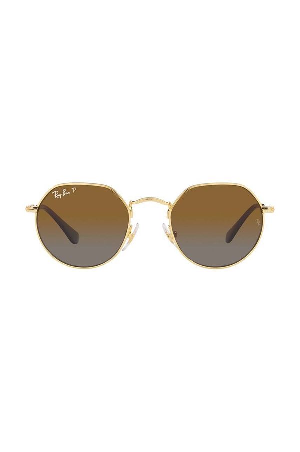 Ray-Ban Otroška sončna očala Ray-Ban Junior Jack rjava barva, 0RJ9565S-Polarized