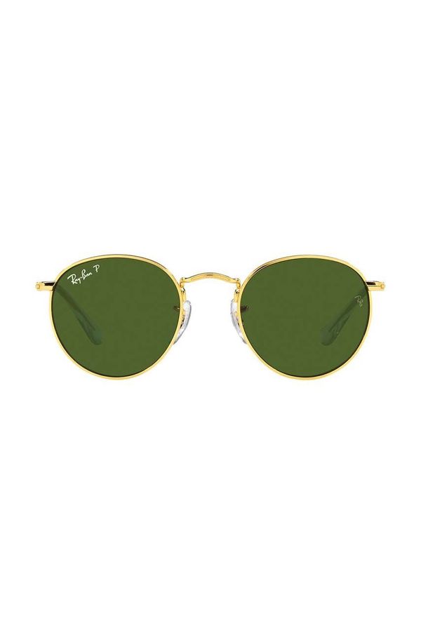 Ray-Ban Otroška sončna očala Ray-Ban Round Kids zelena barva, 0RJ9547S-Polarized