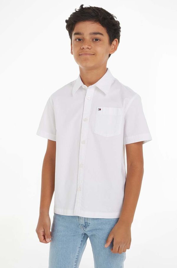 Tommy Hilfiger Otroška srajca Tommy Hilfiger bela barva