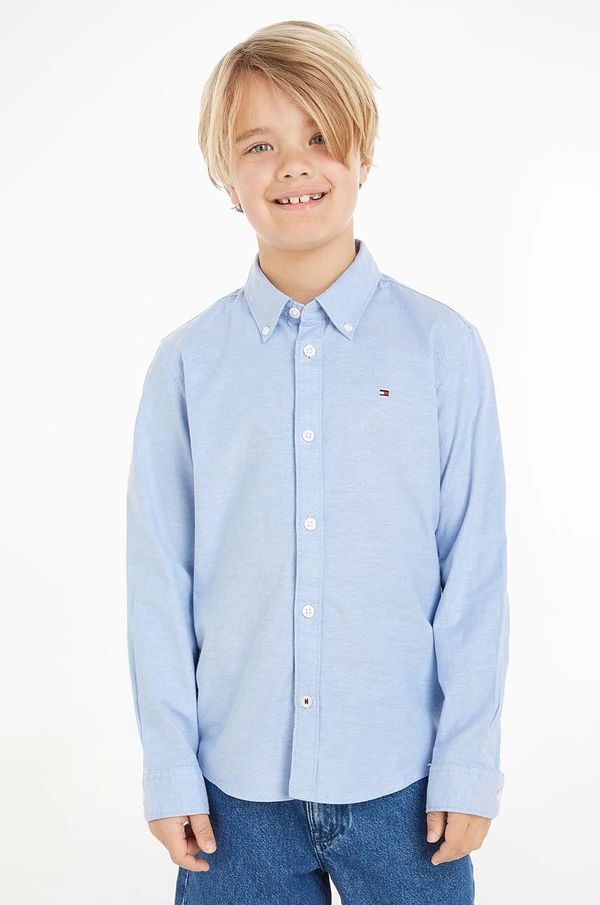 Tommy Hilfiger Otroška srajca Tommy Hilfiger modra barva