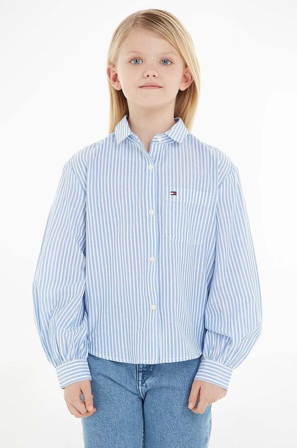 Tommy Hilfiger Otroška srajca Tommy Hilfiger mornarsko modra barva