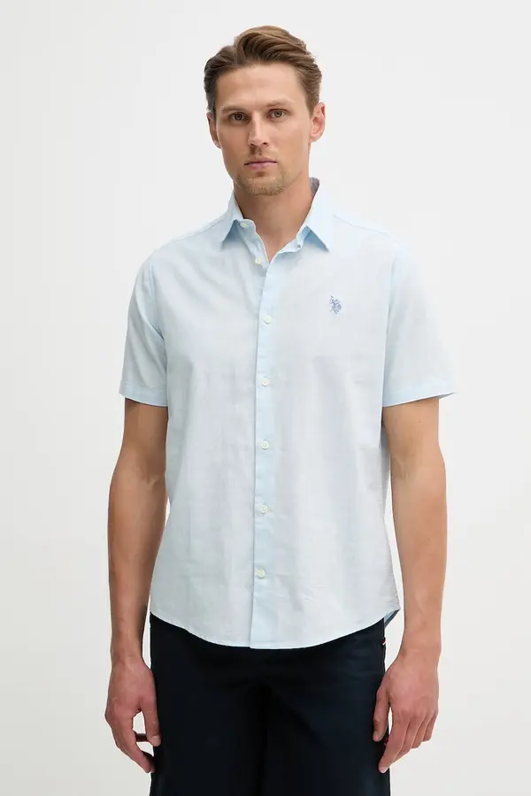 U.S. Polo Assn. Otroška srajca z dodatkom lana U.S. Polo Assn. LINEN BLEND SS