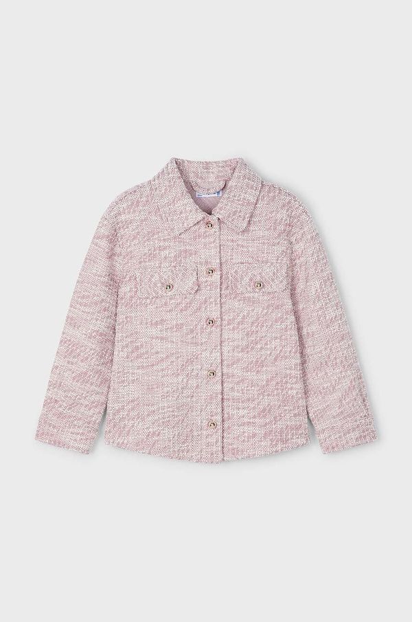 Mayoral Otroška srajčna jakna Mayoral roza barva, 4118
