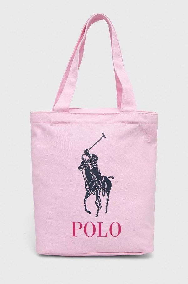 Polo Ralph Lauren Otroška torbica Polo Ralph Lauren roza barva