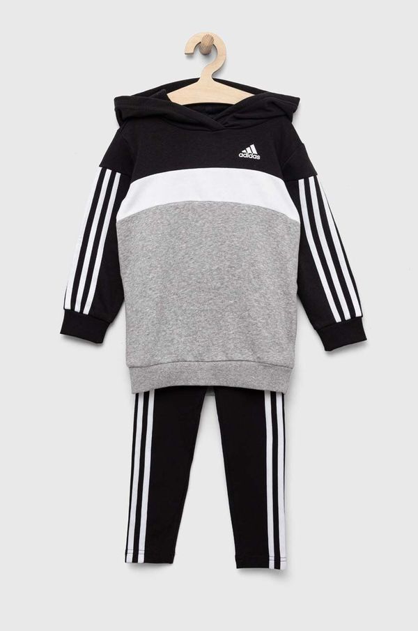 adidas Otroška trenirka adidas črna barva