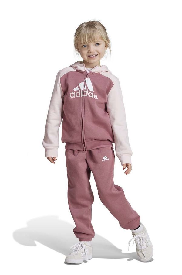 adidas Otroška trenirka adidas LK BL FL TS roza barva, IX7317