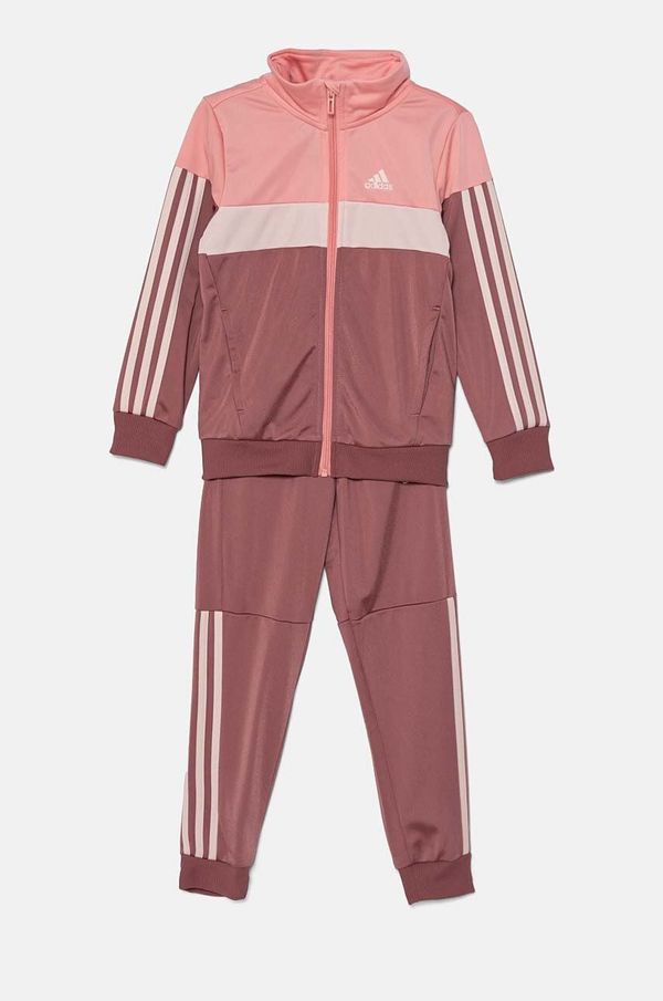 adidas Otroška trenirka adidas LK TIBERIO TS roza barva, IV7440