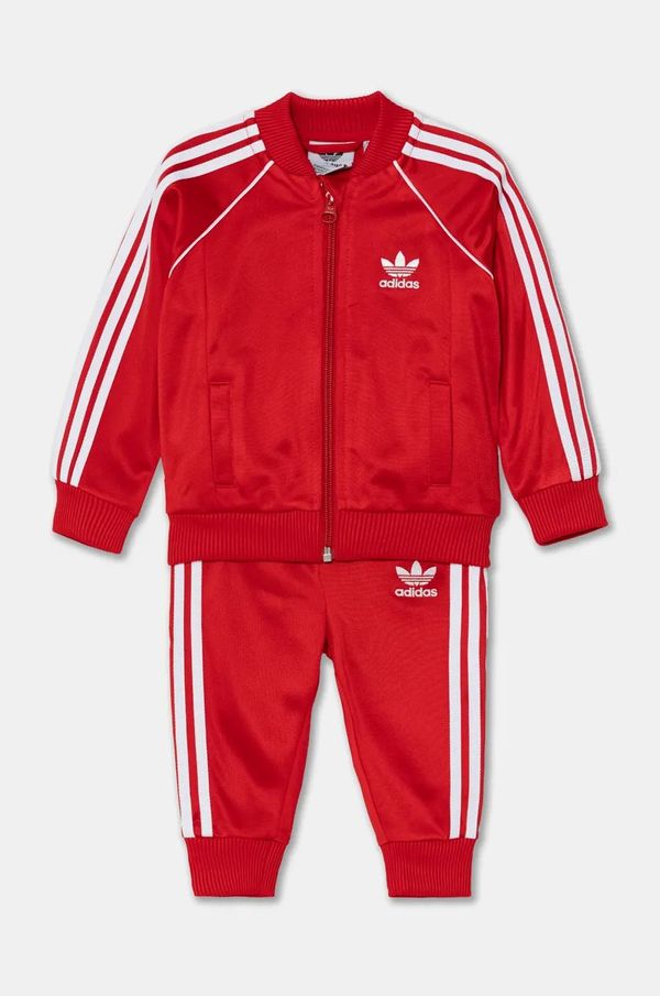 adidas Originals Otroška trenirka adidas Originals SST TRACKSUIT rdeča barva, IX7623