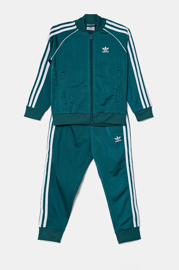 adidas Originals Otroška trenirka adidas Originals SST TRACKSUIT zelena barva, IY4792