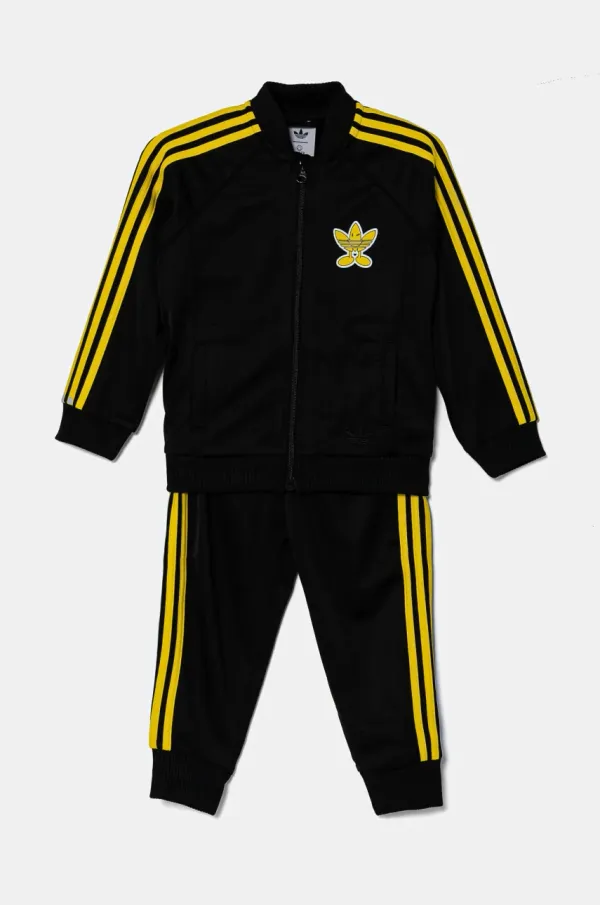 adidas Originals Otroška trenirka adidas Originals x Smiley World črna barva, JD2874