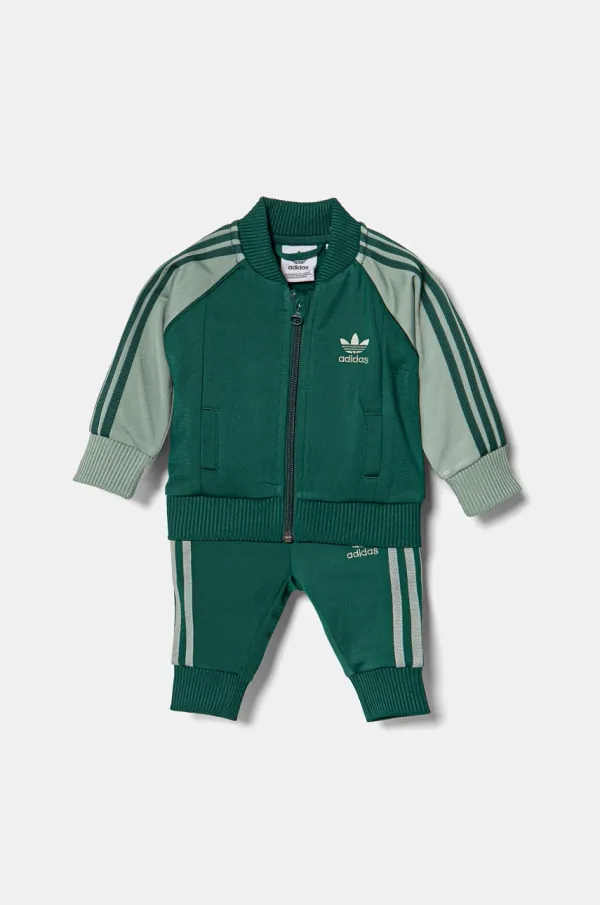 adidas Originals Otroška trenirka adidas Originals zelena barva, JC6496