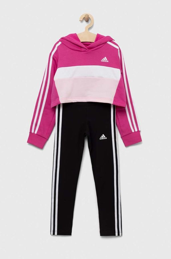 adidas Otroška trenirka adidas roza barva