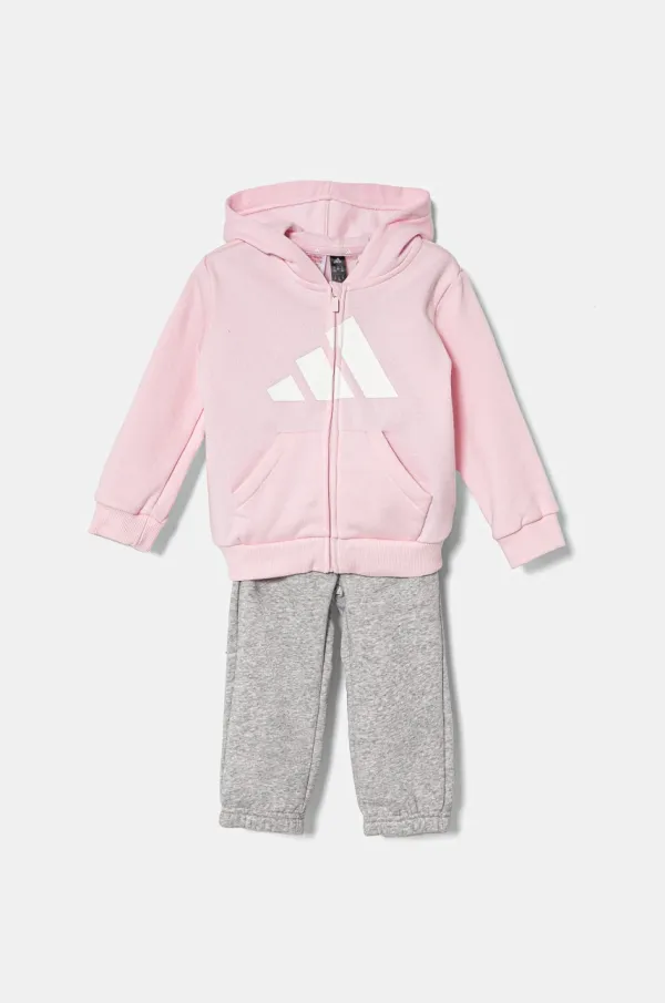 adidas Otroška trenirka adidas roza barva, JC9652