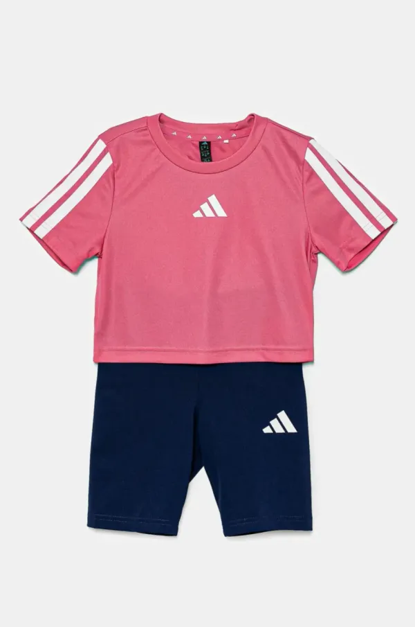 adidas Otroška trenirka adidas roza barva, JJ5043