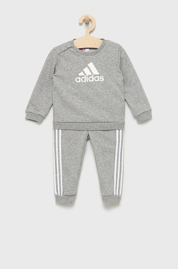 adidas Otroška trenirka adidas siva barva