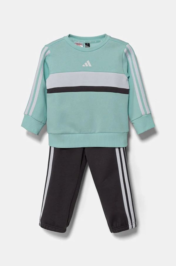 adidas Otroška trenirka adidas turkizna barva, JC7515