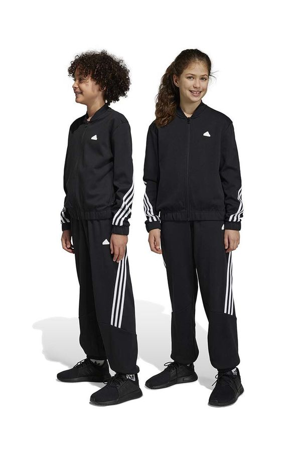 adidas Otroška trenirka adidas U FI 3S TGTH črna barva