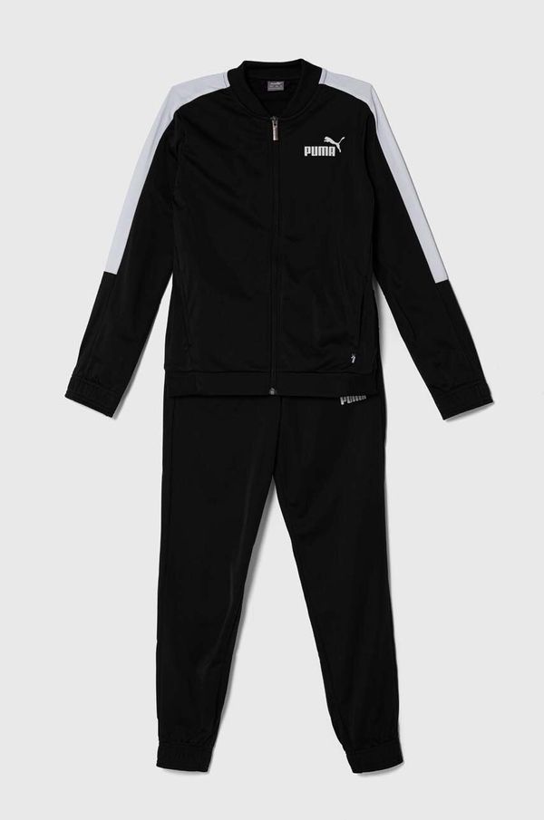 Puma Otroška trenirka Puma Baseball Poly Suit cl črna barva