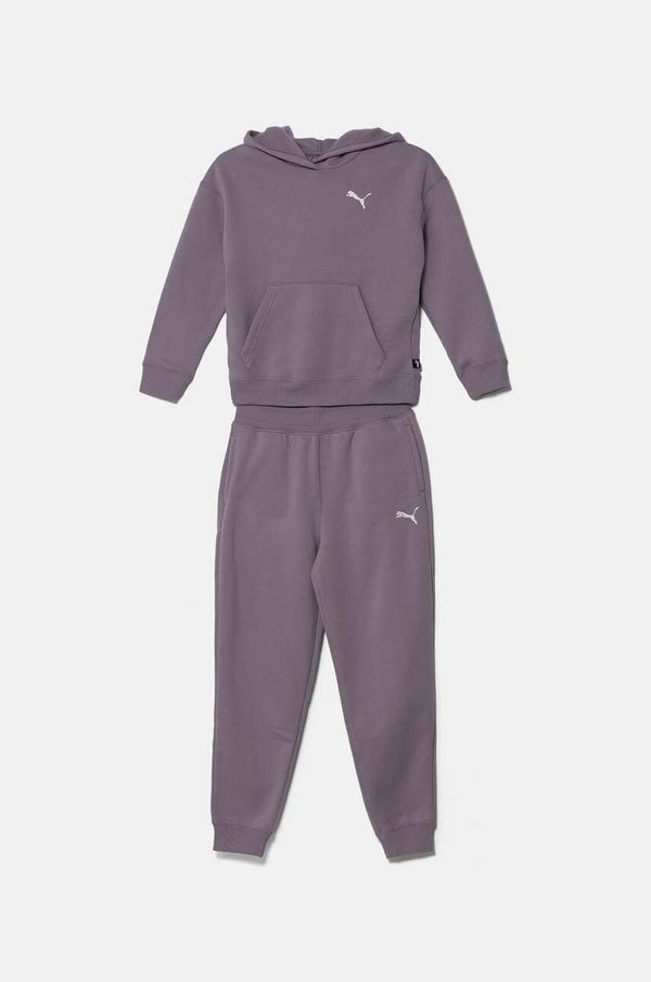 Puma Otroška trenirka Puma Loungewear Suit vijolična barva, 683320