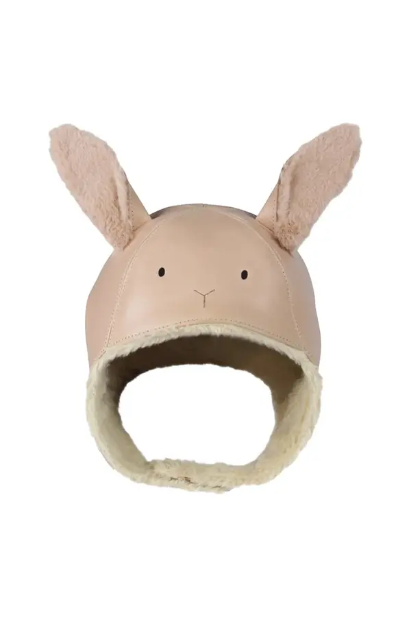 Donsje Otroška usnjena kapa Donsje Kapi Exclusive Hat Fluffy Bunny