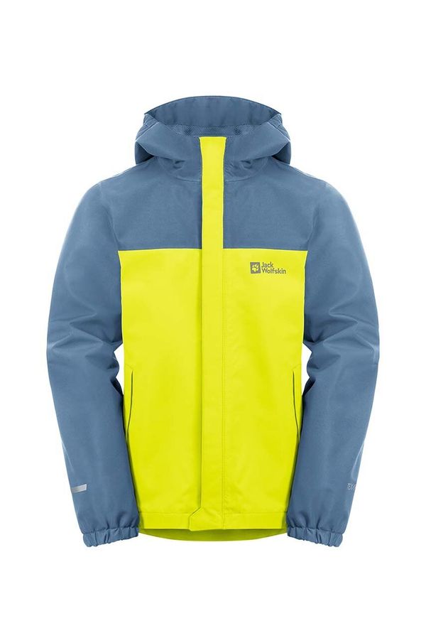 Jack Wolfskin Otroška vodoodporna jakna Jack Wolfskin TUCAN rumena barva