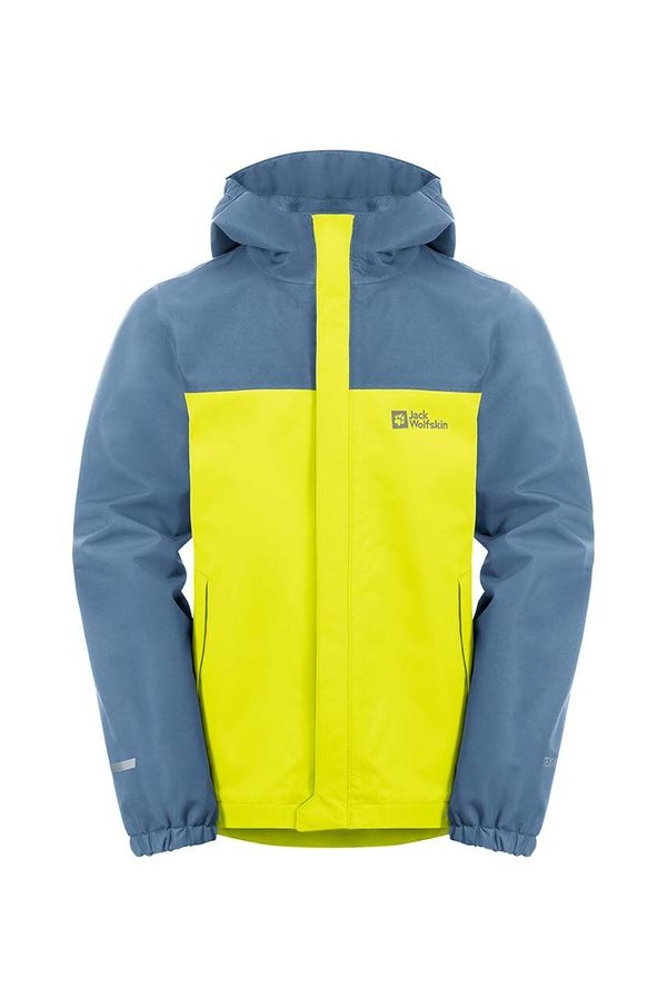 Jack Wolfskin Otroška vodoodporna jakna Jack Wolfskin TUCAN rumena barva