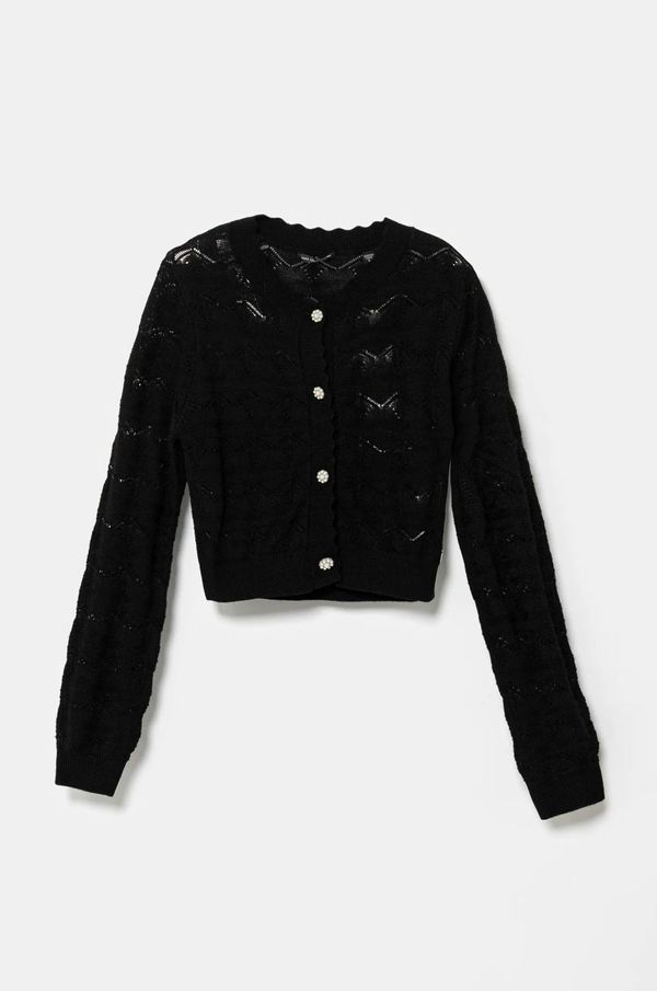 Guess Otroška volnena jopica Guess črna barva, J5RR02 Z3CD0