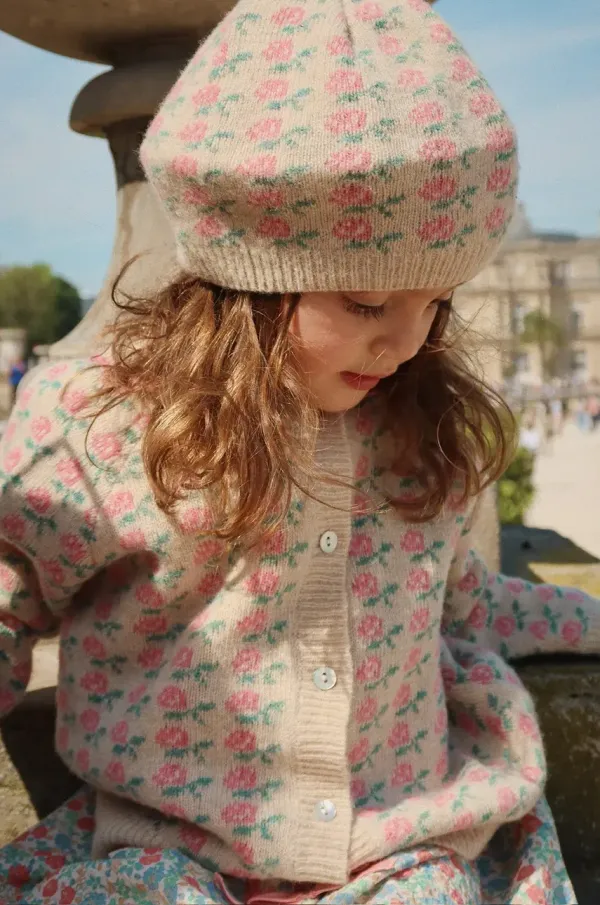 Konges Sløjd Otroška volnena jopica Konges Sløjd BELOU KNIT CARDIGAN bež barva, KS102858