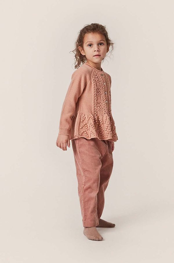 Konges Sløjd Otroška volnena jopica Konges Sløjd bež barva