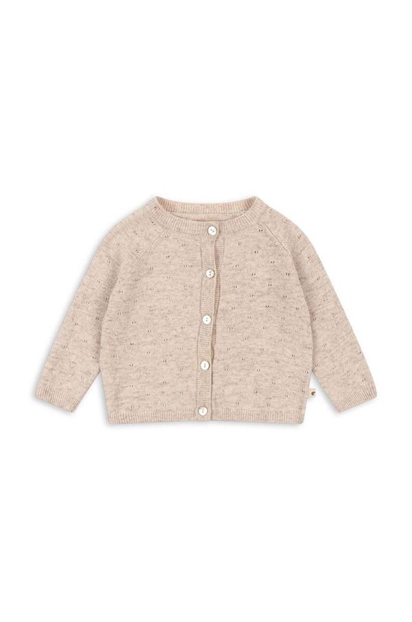 Konges Sløjd Otroška volnena jopica Konges Sløjd MINO KNIT CARDIGAN bež barva, KS101614