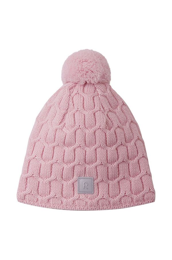 Reima Otroška volnena kapa Reima Nyksund roza barva, 5300066B